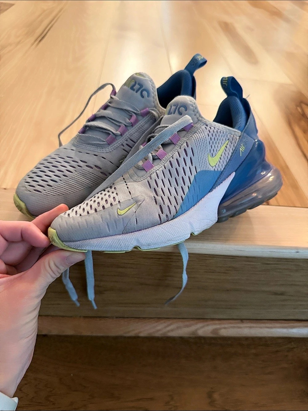Nike Air Max 270 Women's Sneakers Gray & Blue US 7.5